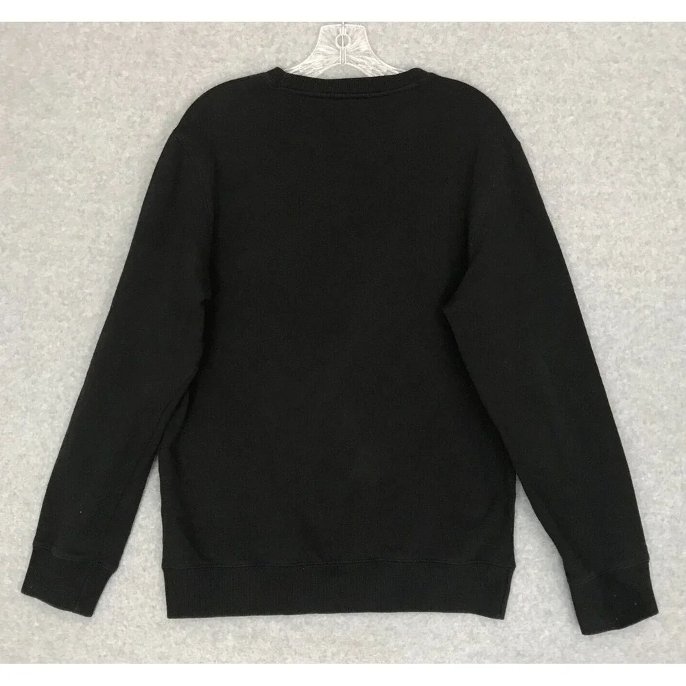 True‎ Religion Sweatshirt Mens Small Black Pullover Long Sleeve Reflective Logo
